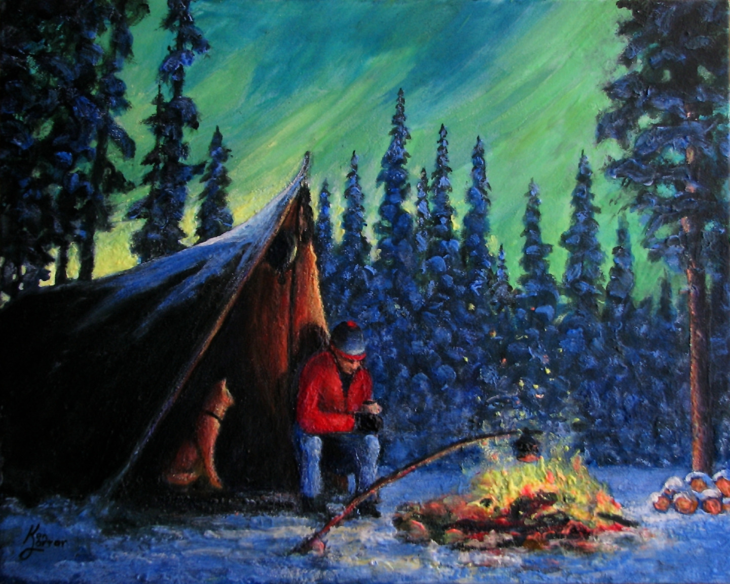 Keeping Warm, daylight view