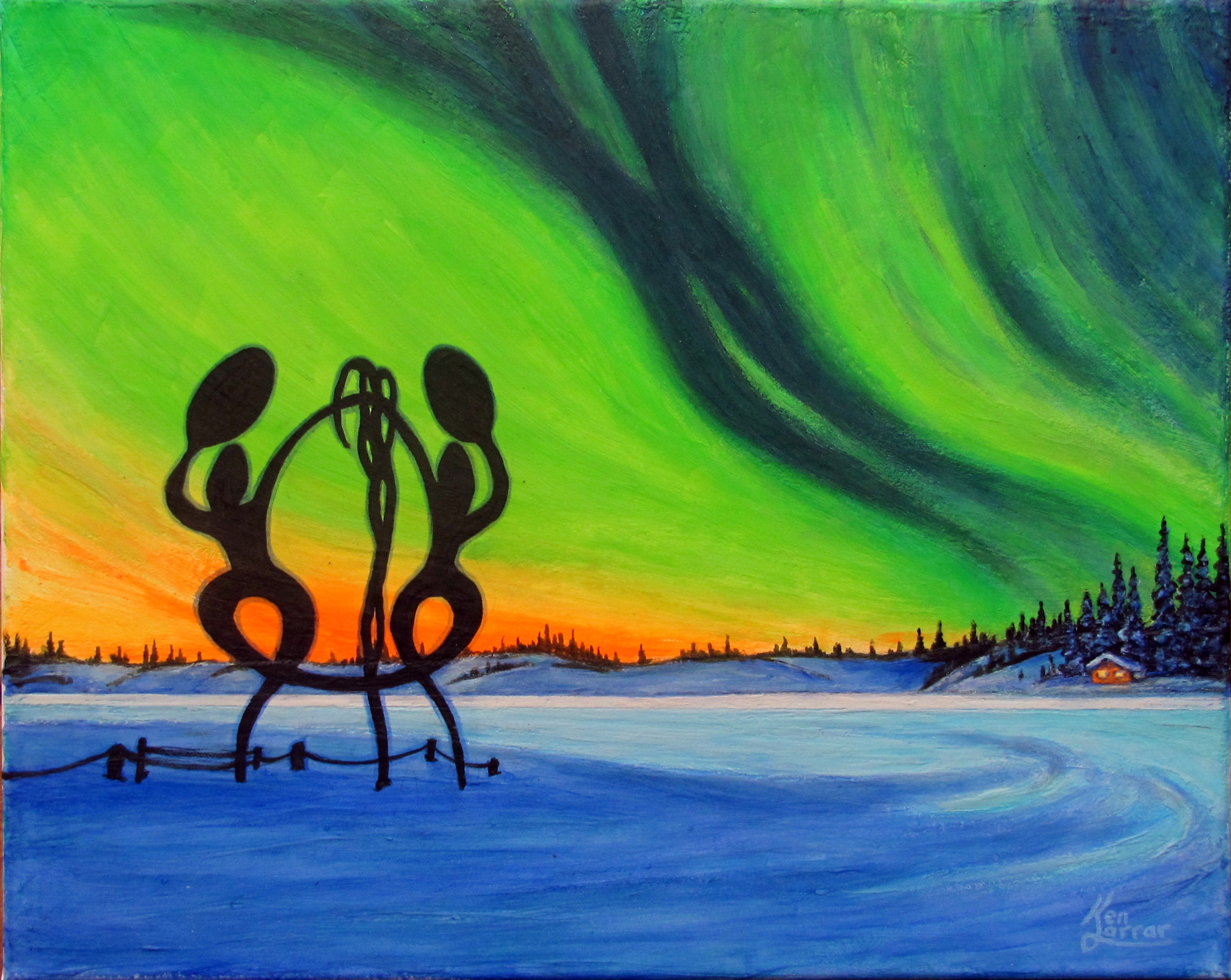 United in Celebration Sculpture (Yellowknife), daylight view